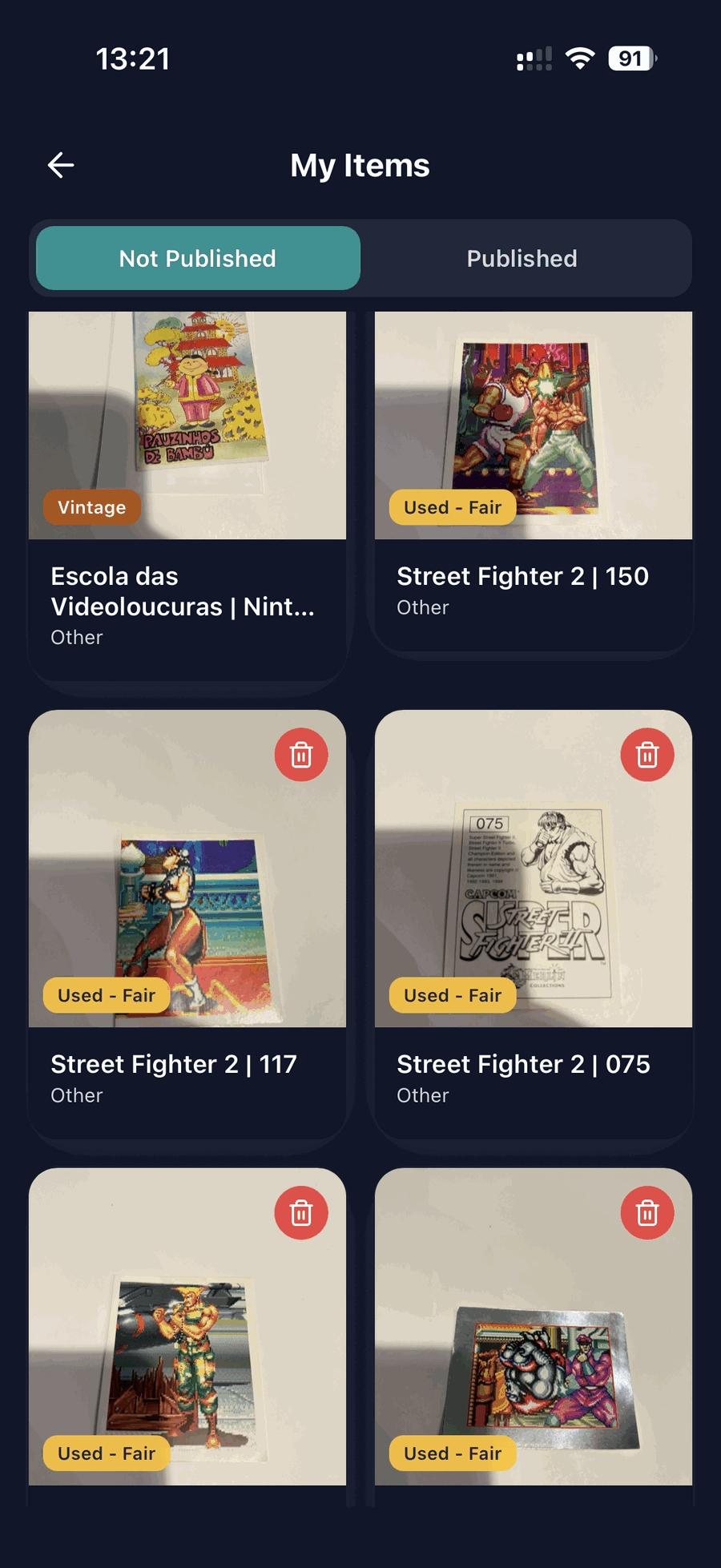 Manage your items in SwapHive