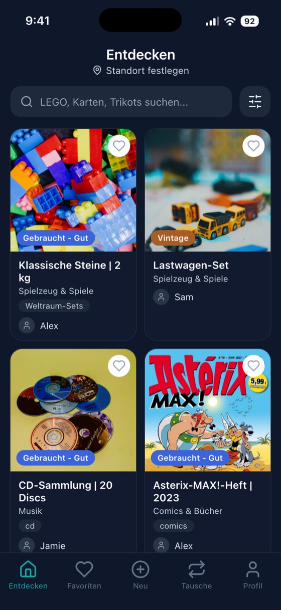 SwapHive: Lokales Entdecken