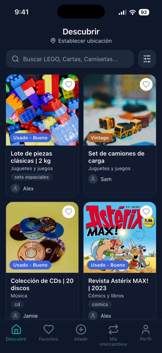 SwapHive: Descubrimiento local