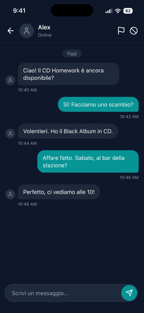 SwapHive: Trattativa nell’app